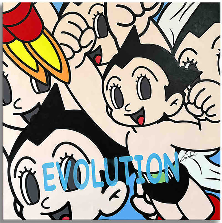 Astro Boy Evolution -  Original Painting on Canvas