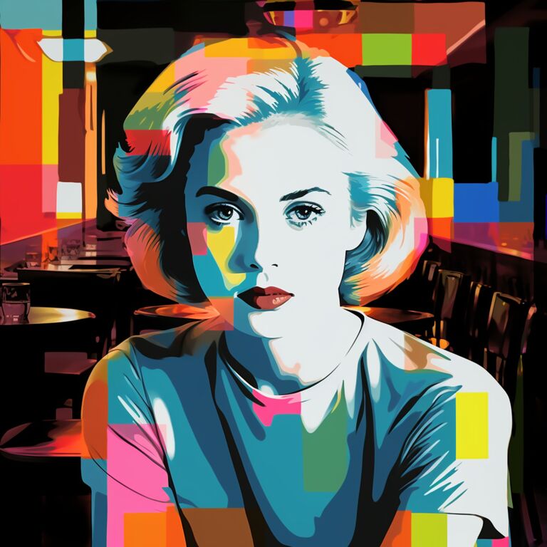 Diner Diva: A Pop Art Ode to Urban Elegance